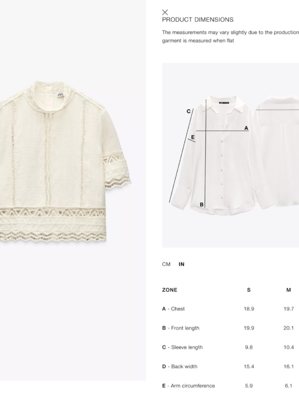 SET OF ZARA OUTFIT $79 SHIRT AND $119 SKIRT CROCHET ZW COLLECTION ECRU - Picture 6 of 12